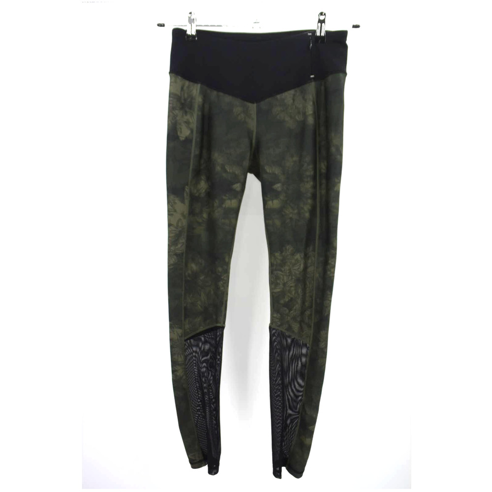 Calia Carrie Underwood Green Black Floral Crop Leggings Womens M